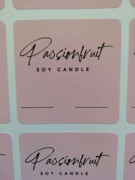 12pcs - Vinyl Stickers - Passion Fruit Soy Candle