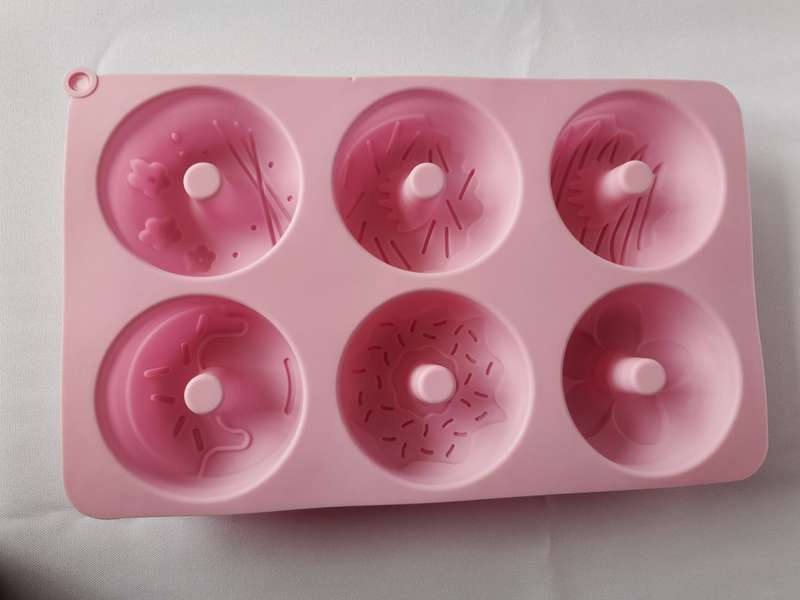 6 Cavity Donut Silicone Mould - Decorated