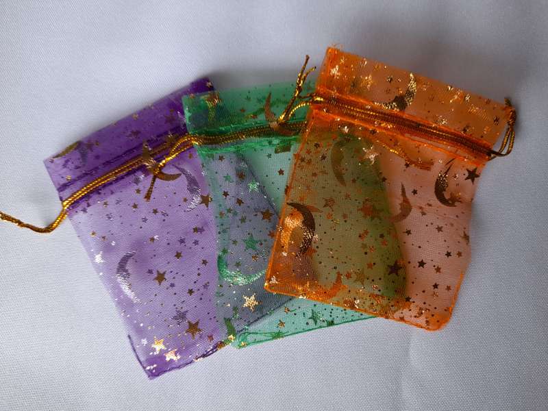 Multicoloured Organza Bags - 50pcs