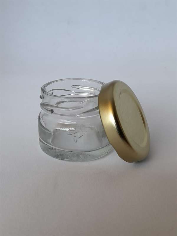 Mini Glass Jar with Gold Lid - 28ml