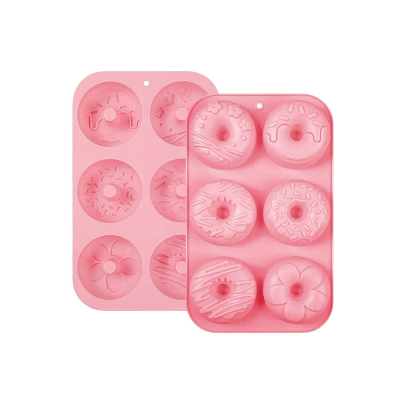 6 Cavity Donut Silicone Mould - Decorated