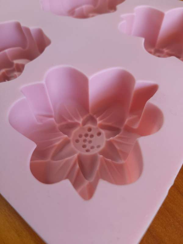 6 Cavity 3D Florals Silicone Mould