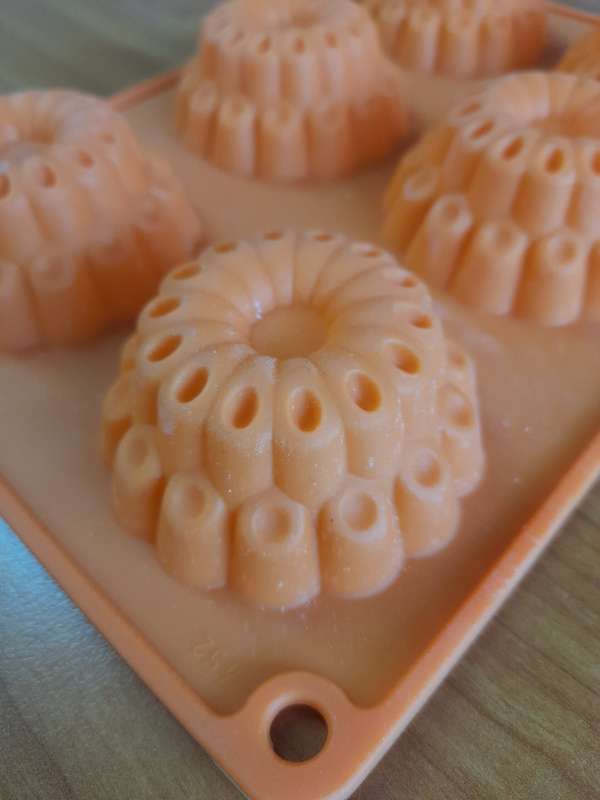 6 Cavity Orange Florals Silicone Mould