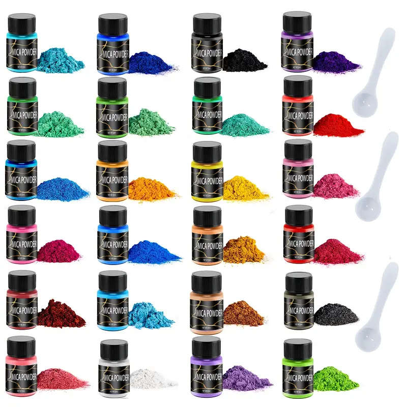 24 Colour Mica Powder Set - 20ml each