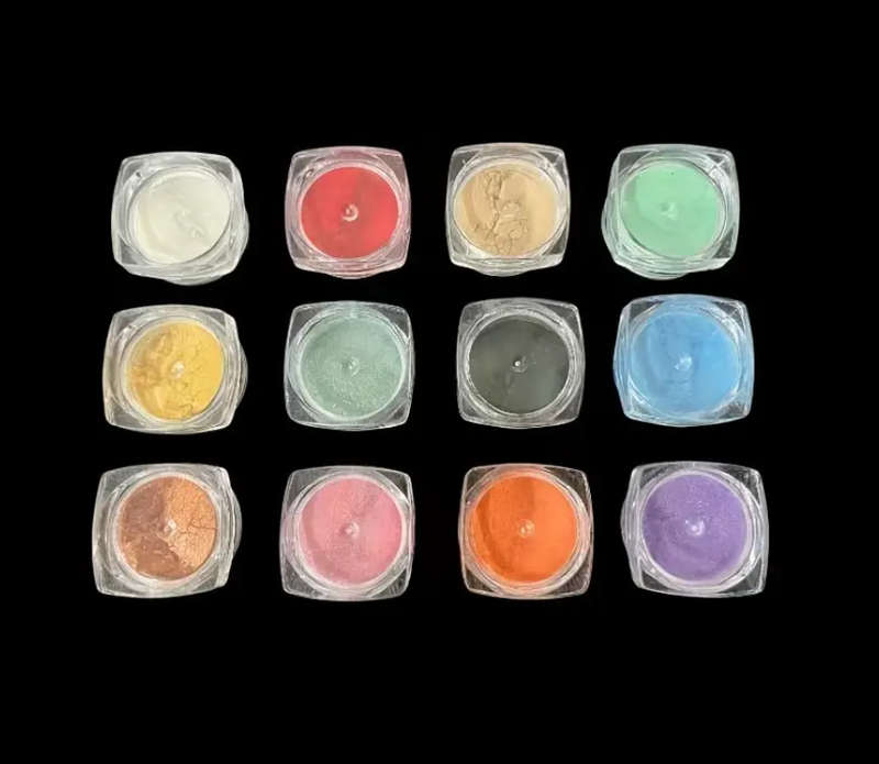 12pcs Mixed Natural Mica Powder Set
