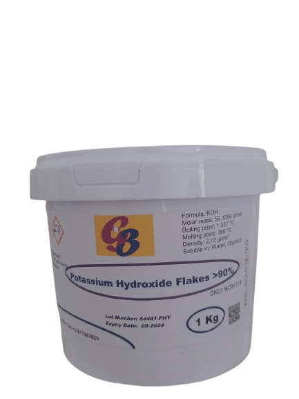 Potassium Hydroxide Flakes 90% min