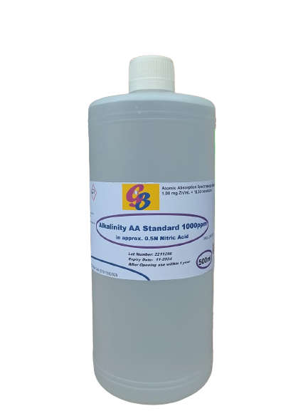 Alkalinity AA Standard 1000ppm 500ml