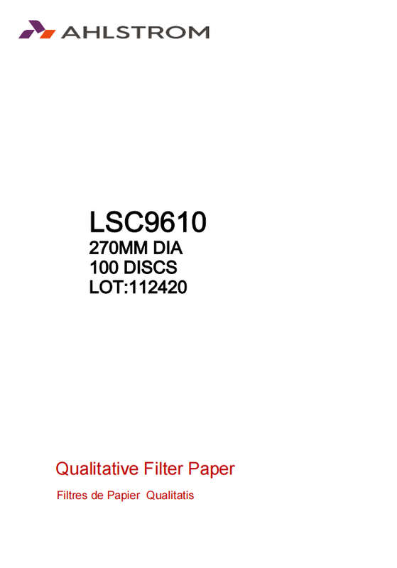 Qualitative Filter Paper  Grade 961(=113)