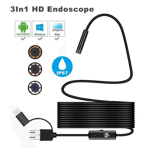 Model Y102 5.5MM 480P Camera 2M, 5M 10M cable hd industrial boroscope industrial endoscope camera