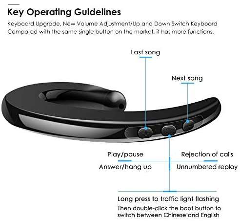 Y12 Bone Conduction Bluetooth 4.1 Wireless Earpiece 2 Pack