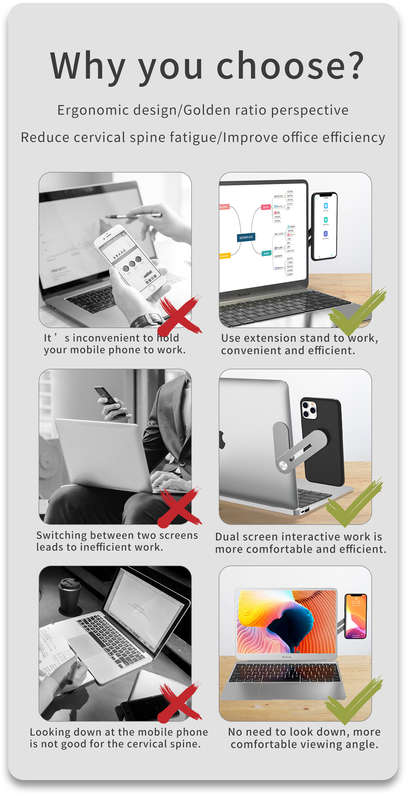 Laptop Phone Holder Side Mount Bracket