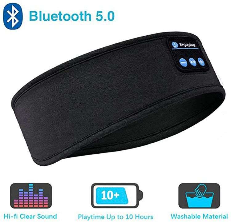 Better Sleep Soft-Knitted Headband with Bluetooth Headphones