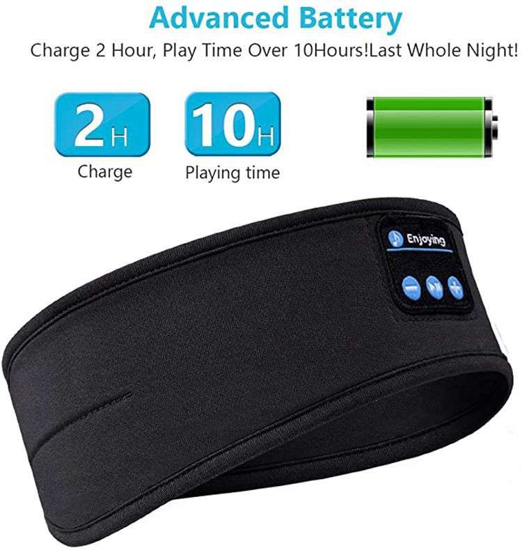 Better Sleep Soft-Knitted Headband with Bluetooth Headphones