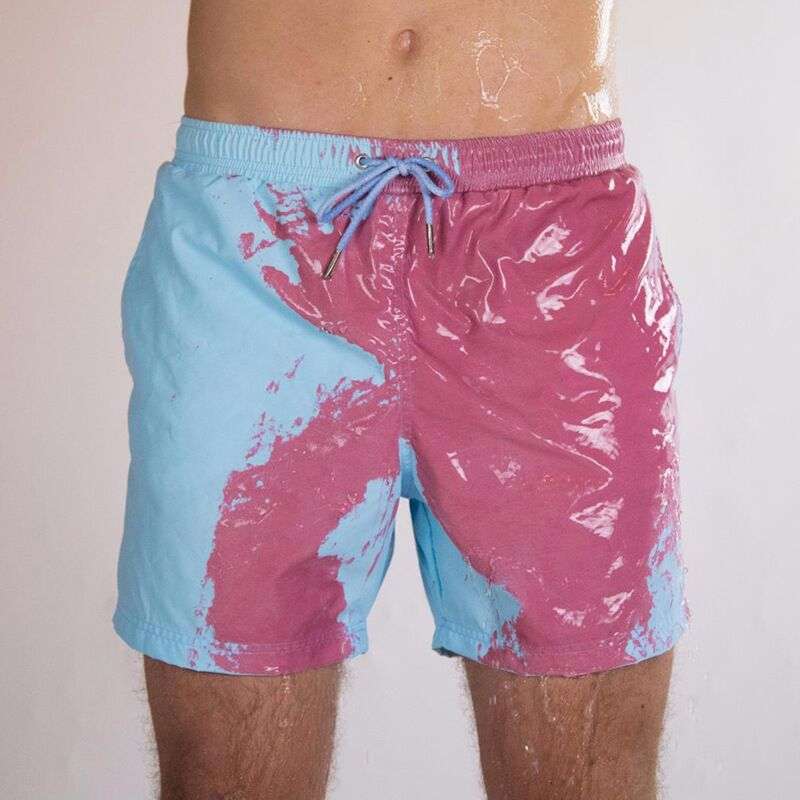 Purple colour changing swimwear