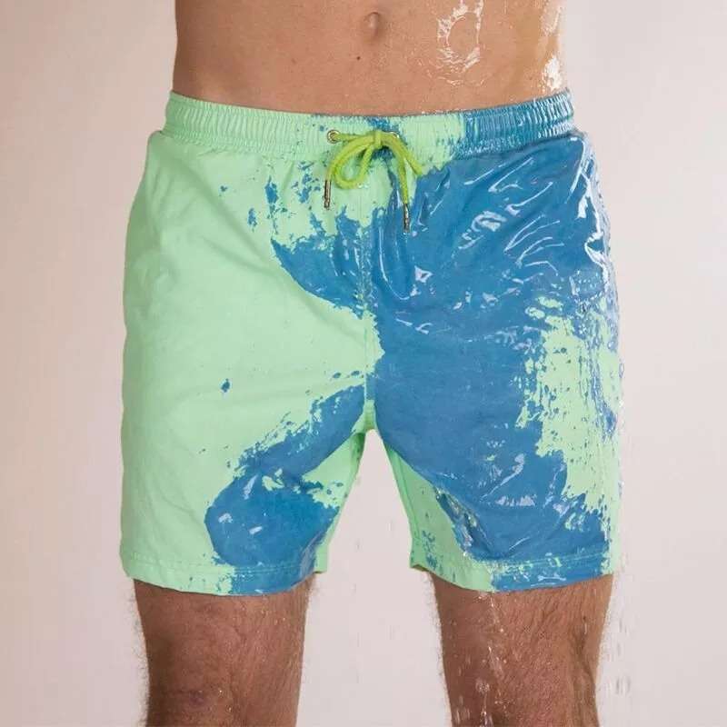 Green colour changing swimwear