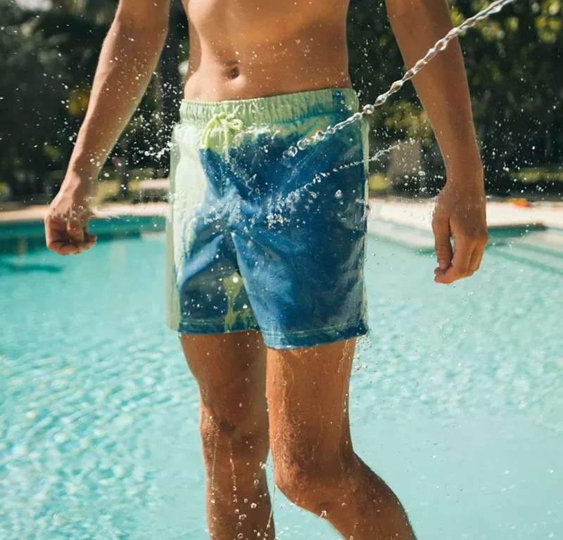 Green colour changing swimwear