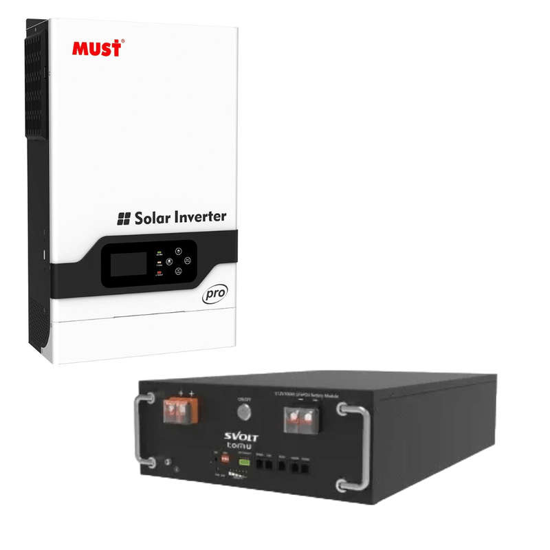 5KVA Must Inverter & 5.1kw Svolt Rack Mount Lithium battery ***Black Nov Deal***