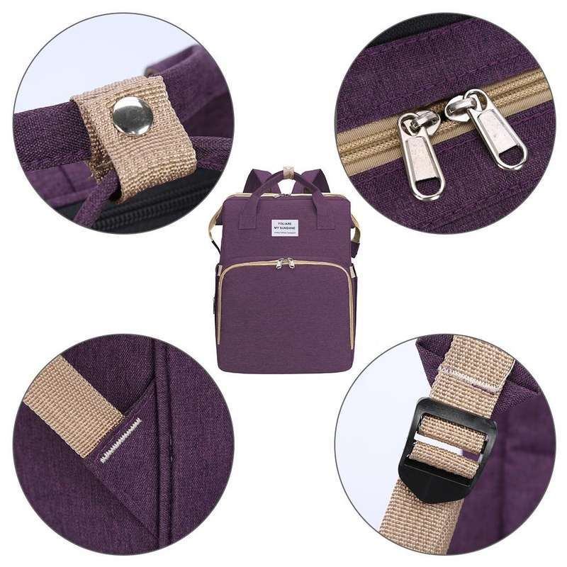 Portable Foldable Baby Bed Backpack Bag - Assorted Colours