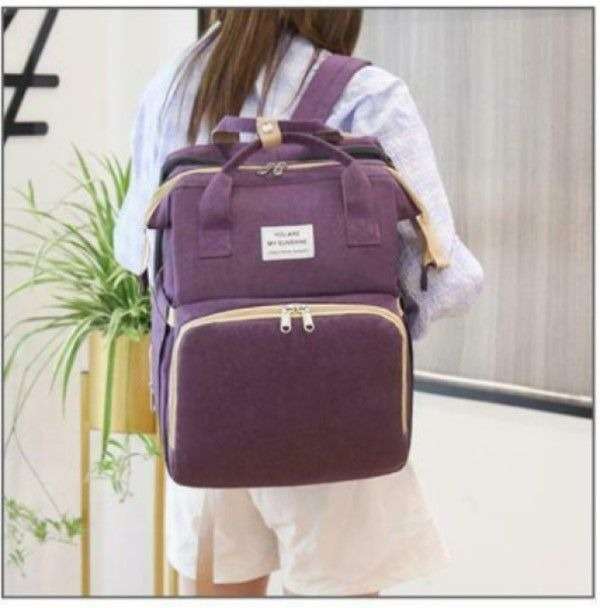 Portable Foldable Baby Bed Backpack Bag - Assorted Colours
