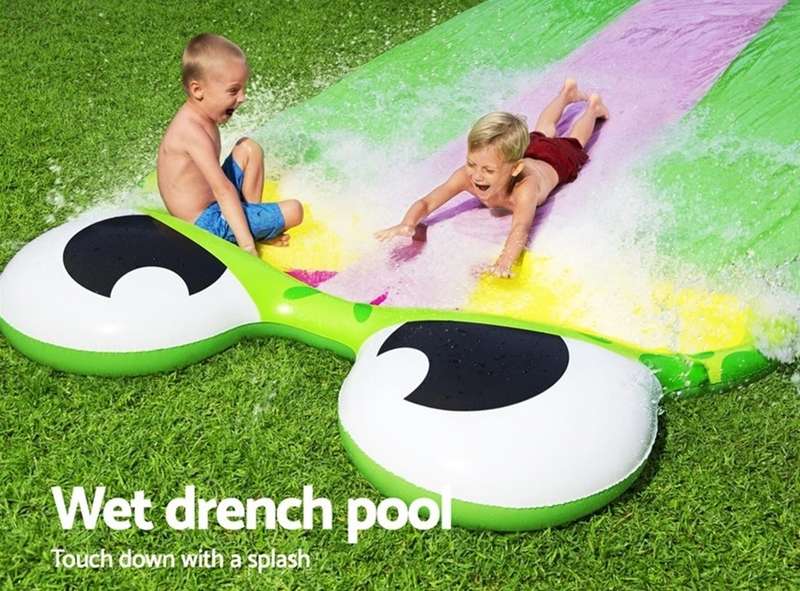 Inflatable Water Slip And Slide Triple Frog