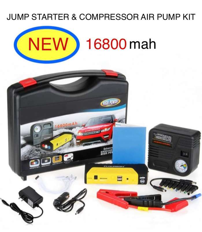 Car Jump Starter + Compressor Air Pump KIT