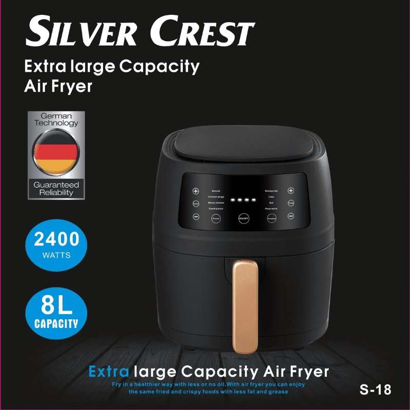 8 Litre DIGITAL Airfryer Silvercrest