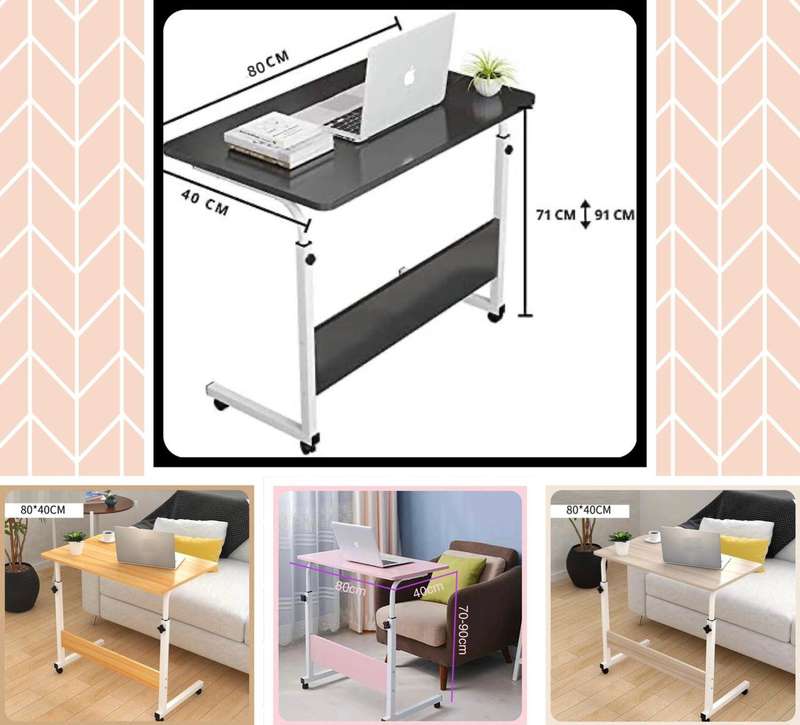 Portable Laptop Desk With Adjustable Stand &Wheels