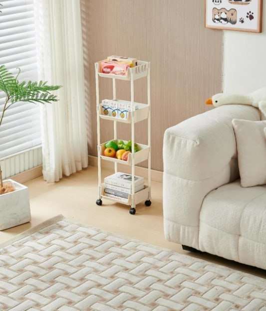 Four layer open storage rack