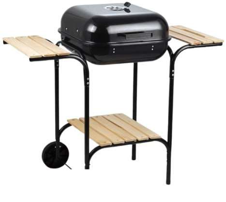 Outdoor Garden Use Hamburger Charcoal BBQ Grill with Side Table