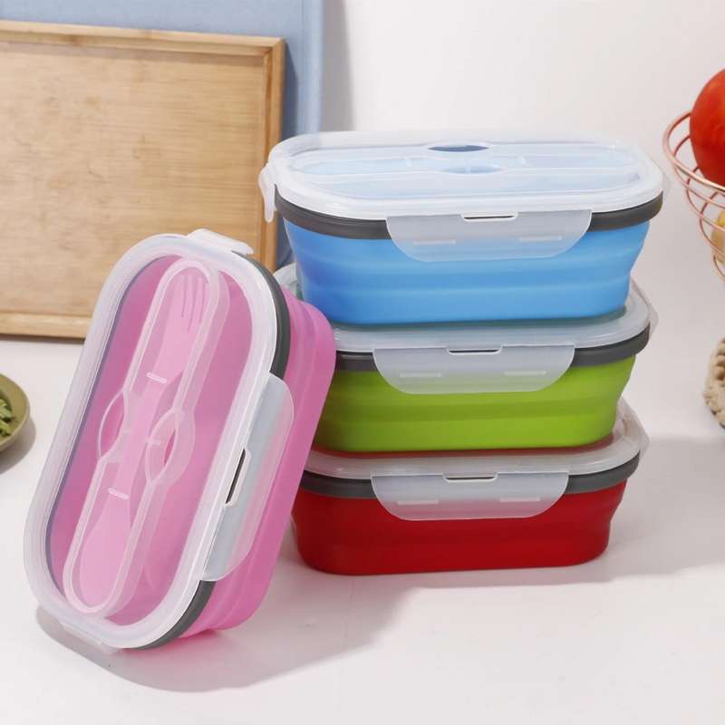 Retractable foldable bento lunchbox