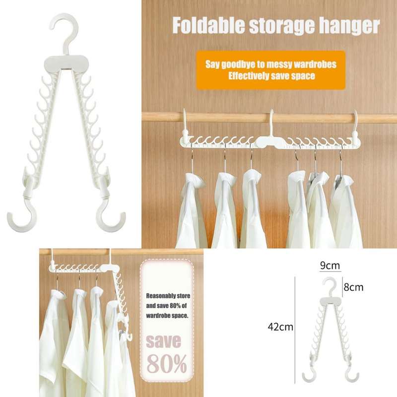 Multifunctional folding clothes hanger