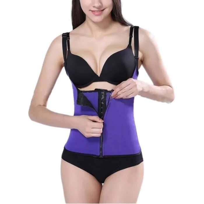 Adjustable shoulder strap body Zipper corset vest Belt