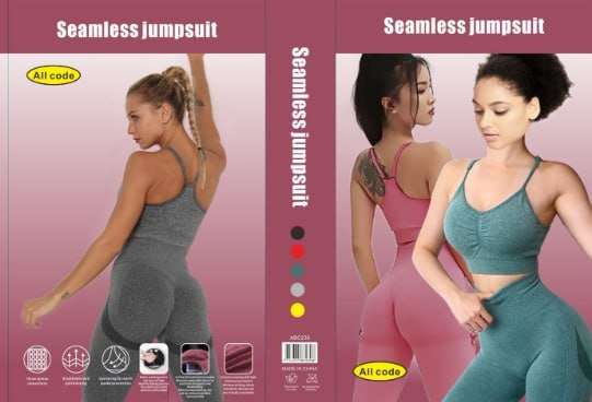 Seamless workout wear jumpsuit.