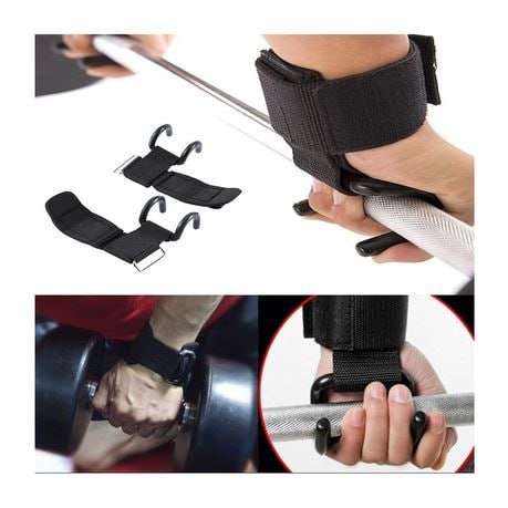 Strap on weight lifting hooks