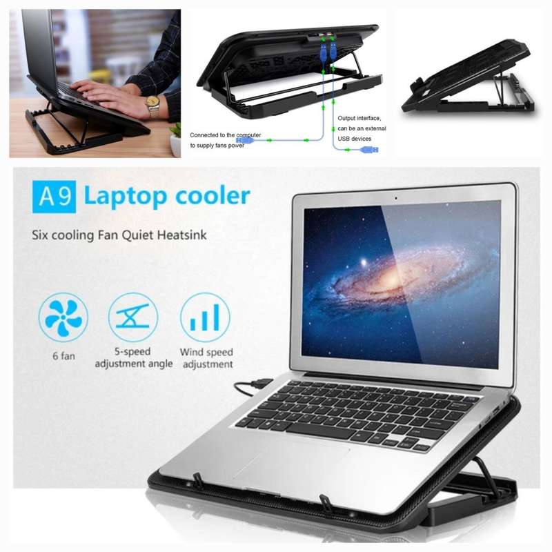 Adjustable Gaming Laptop Cooler Pad