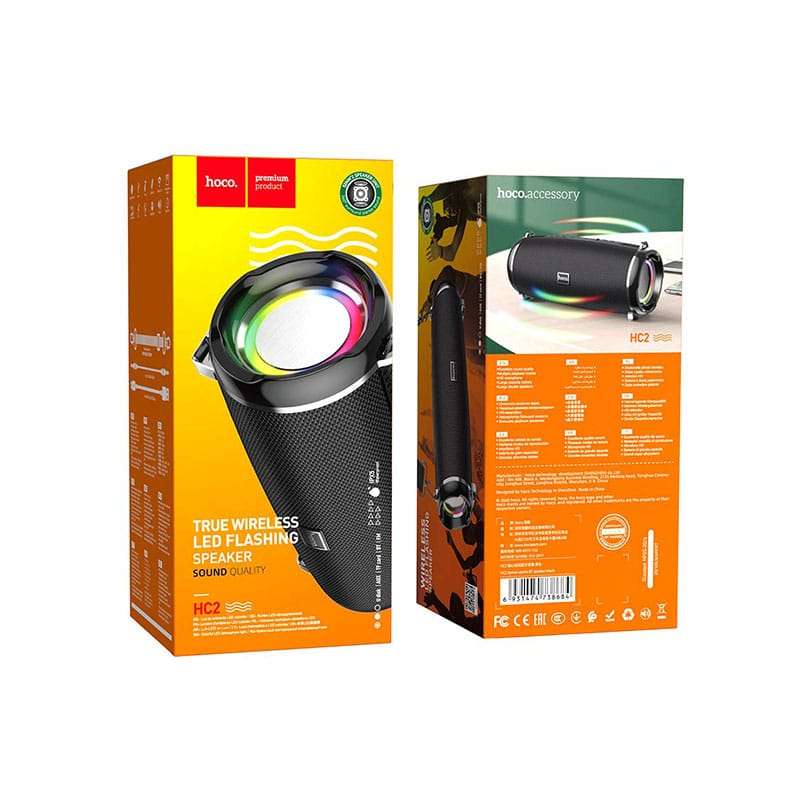 Hoco HC2 True Wireless LED Flashing Speaker (Black)