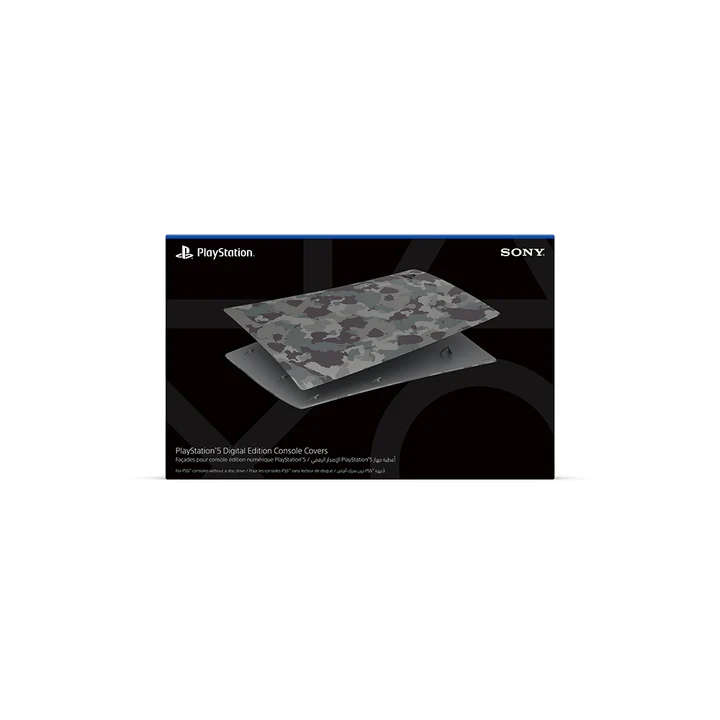 PlayStation 5 Digital Edition Cover - Grey Camouflage