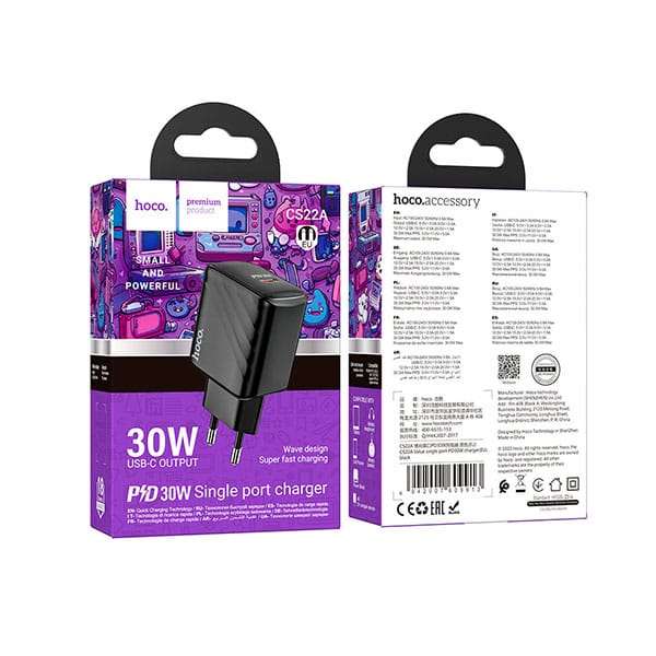 Hoco Single Port Charger (CS22A)
