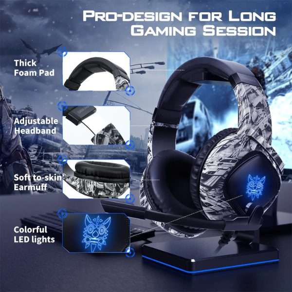 ONIKUMA K19 Gaming Headphone with RGB LED Backlight
