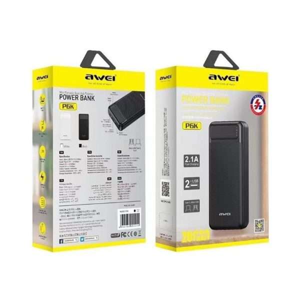 Awei P6K Portable Power Bank 20000mAh
