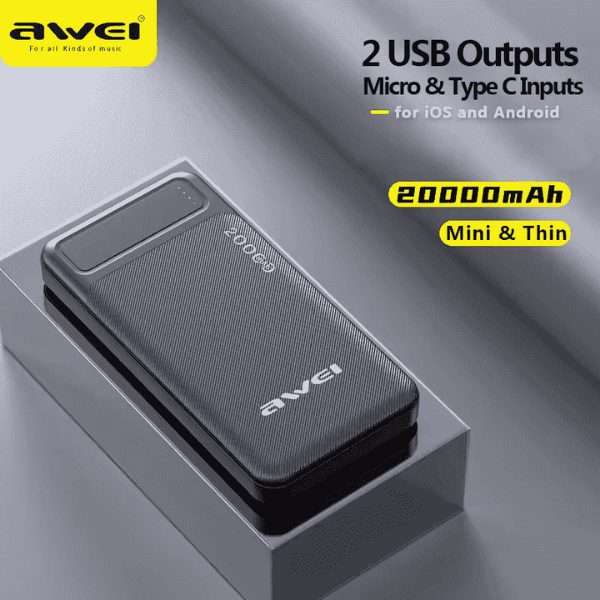 Awei P6K Portable Power Bank 20000mAh