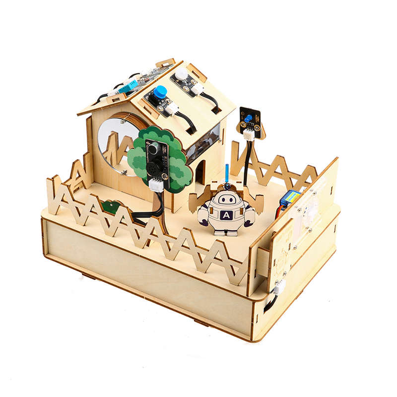Smart Home Starter Kit Wooden House IoT WiFi (Luxury Version) - Robotics