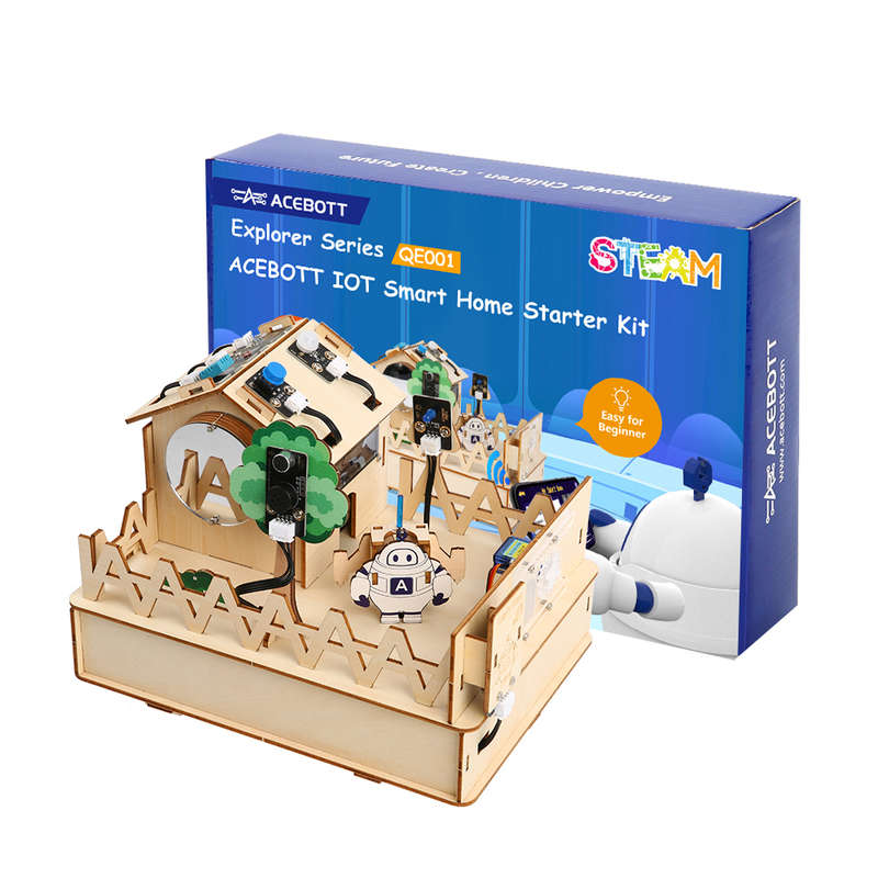 Smart Home Starter Kit Wooden House IoT WiFi (Luxury Version) - Robotics
