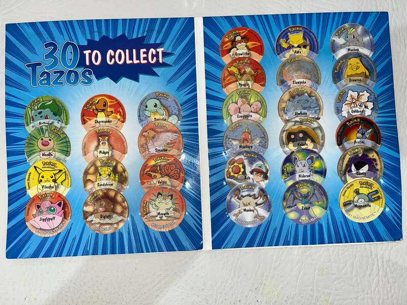 Simba Pokemon Tazo Collector Album Bundle (Set of 3, 30/50/50 Tazos) Original SA Release - Tazos