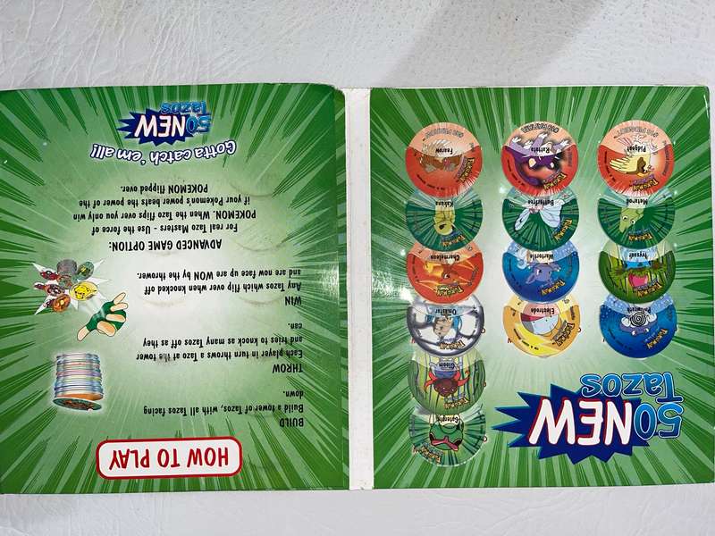 Simba Pokemon Tazo Collector Album Bundle (Set of 3, 30/50/50 Tazos) Original SA Release - Tazos