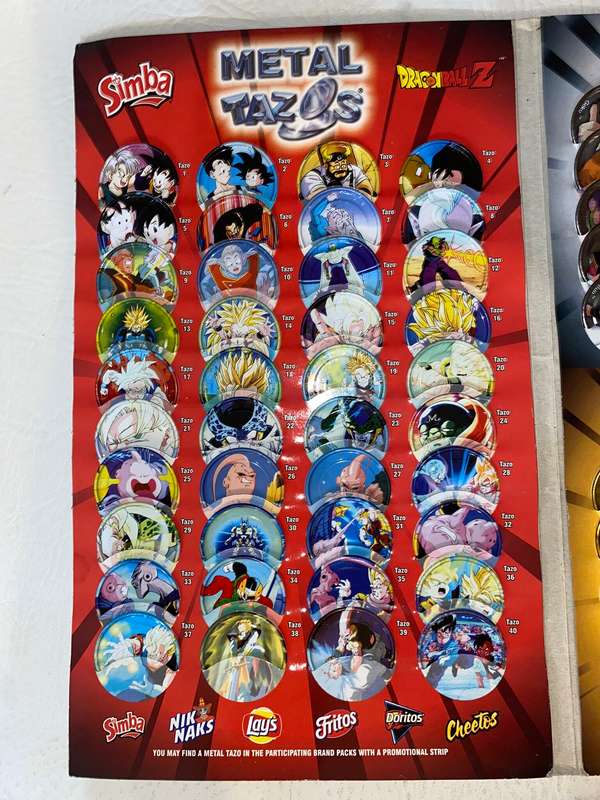 Dragon Ball Z Metal Tazos Complete Album  Simba / Engen Edition (South Africa) - Tazos