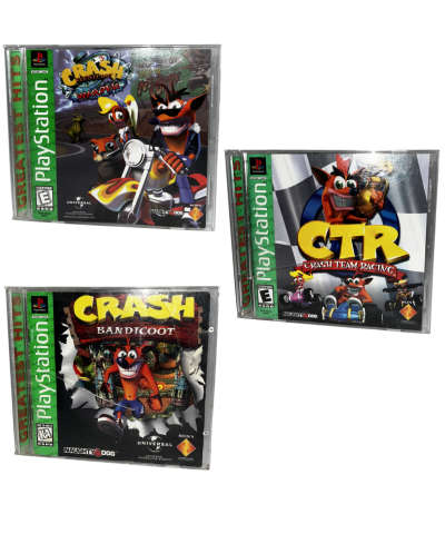 Crash Bandicoot Trilogy  Crash 1, Warped, and Team Racing - PS1