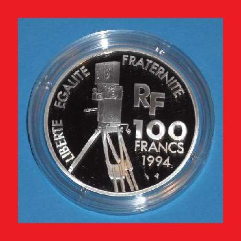 1994 Centenary Of The Cinema Commemorative Coin Charlie Chaplin 100 Franc