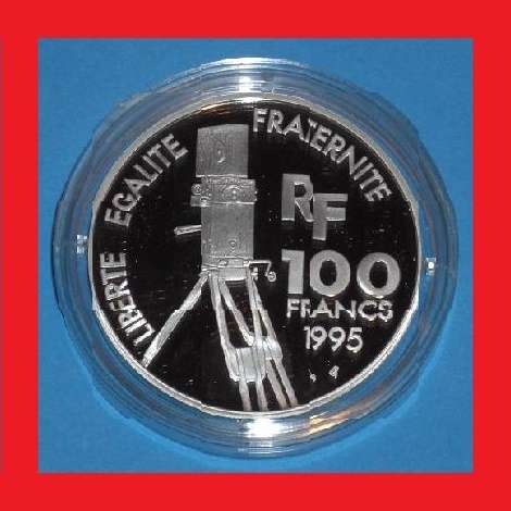 1995 Centenary Of The Cinema Commemorative Coin Alfred Hitchcock 100 Franc