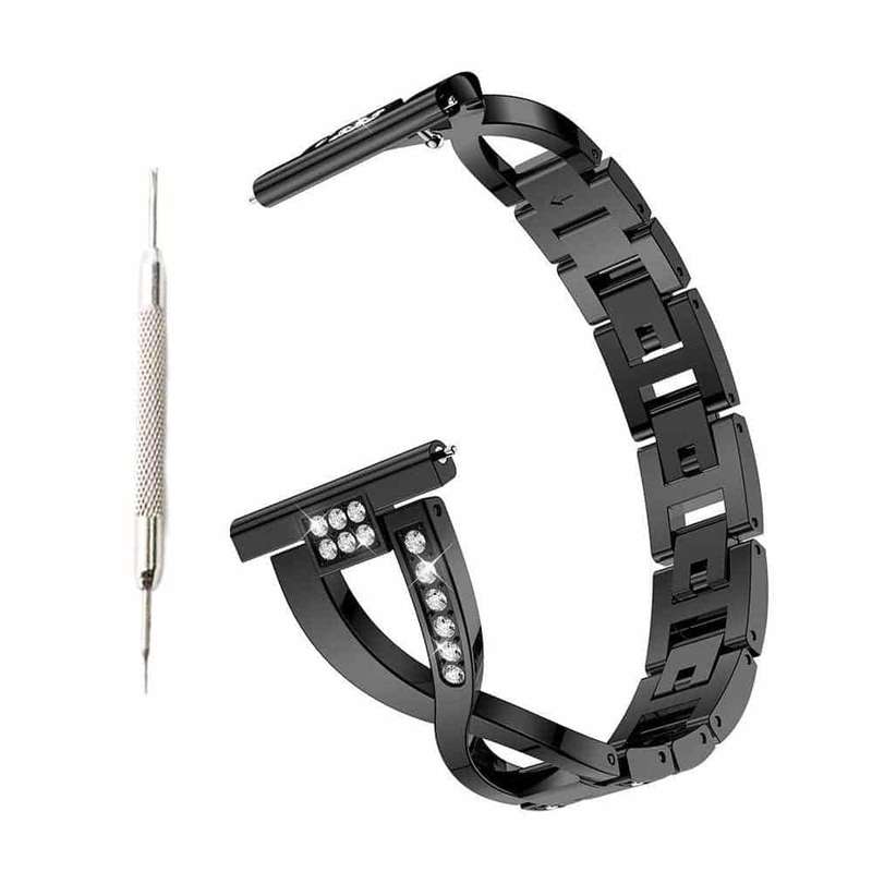 Killer Deals Stainless Steel Bracelet Strap for Fitbit Versa - Black
